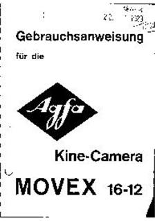 Agfa Movex 16 manual. Camera Instructions.